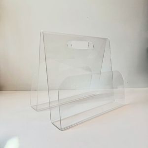 Elegant newspaper holder designer magazine organiser acrylic display rack durable magazine holder clear <b>book</b> rack - Product Image 3