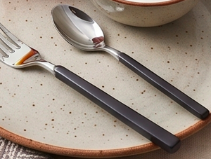 <b>Black</b> Mirror <b>Cutlery</b> <b>Set</b> Stainless Steel Mirror Polish With Matte <b>Black</b> PVD Handle Design Ideal For Home Dining And Restaurant - Product Image 5