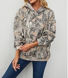 Sudadera con Capucha de Camuflaje Gruesa de 450 GSM, Sudadera con Capucha de Camuflaje Extra Grande para Hombre, Ropa de Invierno, Sudadera con Capucha con Estampado de Camuflaje para Senderismo al Aire Libre - Product Image 4