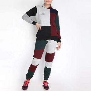 Conjunto Deportivo de Dos Piezas con Bloques de Color para Mujer, Venta Caliente, Ropa Deportiva con Logotipo Personalizado, Transpirable e Informal - Product Image 1