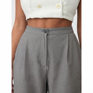 Wholesale <b>Women</b> Breathable <b>Summer</b> Loose Lightweight New Latest Wholesale <b>Women</b> <b>Trouser</b> Casual Drawstring Waist <b>Women's</b> <b>Trousers</b> - Product Image 4