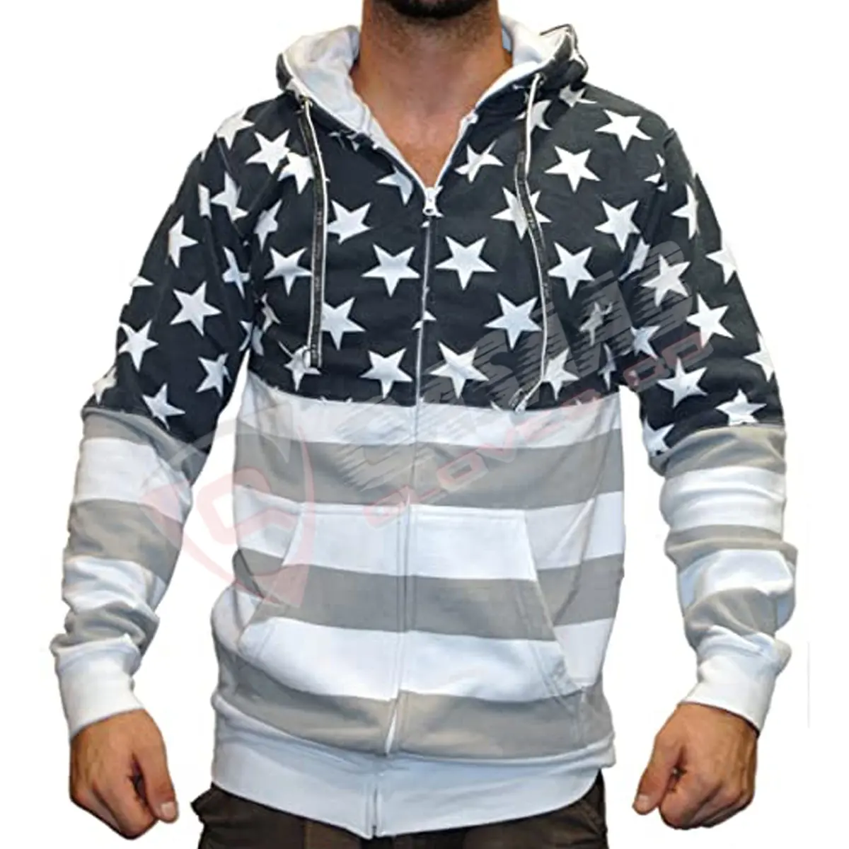 Sublimation Patchwork sur mesure conçu pullover sweats à capuche en coton