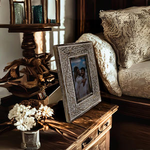 Cadre photo classique en bois massif, affichage de photos intemporel, cadre photo en bois fait main moderne, décoration minimaliste pour la maison, cadres rustiques antiques - Product Image 6