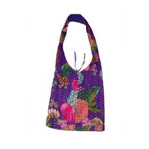 Embroidery Cotton Ethnic <b>Long</b> Handle <b>Bag</b> Handmade Traditional Shoulder Tote Handbag for Women Bohemian Fashion Travel Shopping - Product Image 3