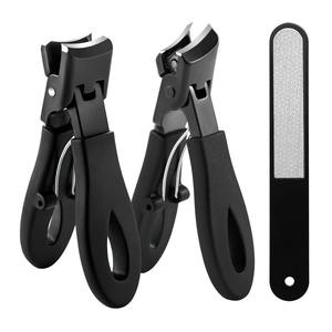 Juego de Cortaúñas, Lima de Uñas de Acero Inoxidable con Punta Curva, Cortaúñas para Dedos de Manos y Pies, Diseño Compacto, Juego de Herramientas de Manicura de 3 Piezas, Juego de Regalo - Product Image 1