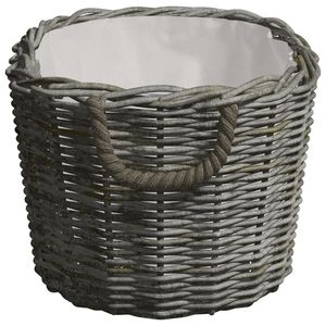 Panier à bois de chauffage tissé Gray Willow 23,6''x15,7''x11'' avec poignées de transport - Product Image 4