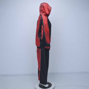 Wholesale Premium Custom Streetwear Animal Print Front Logo Hooded Winter Tracksuit Street & Sports Style - Product Image 6