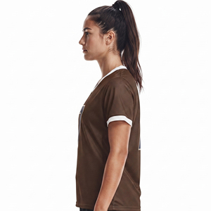 Women V-Neck Lacrosse Jersey Short Sleeve Mesh Men Sublimated Lacrosse Shirt Custom Number Team Lacrosse Jerseys - Product Image 3