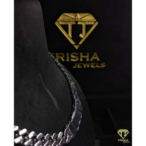 โซ่ไมอามี่คิวบาแบบพรีเมี่ยม "ไม่มีการเคลื่อนไหว" ล็อค VVS ห้องปฏิบัติการเพชรที่ปลูกใน925เงินสเตอร์ลิงโดยอัญมณีทริชา - Product Image 3