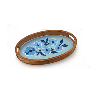 Plateau de service en bois moderne de qualité supérieure Decor Impex M-680, grand plateau de service avec poignée pour fruits, aliments, cadeaux - Product Image 1