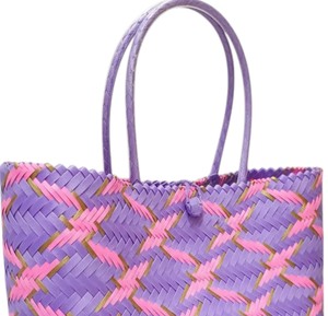 Sac à main en plastique tressé lavande tendance et sac fait main élégant pour femme, idéal pour la plage et les voyages (vente en gros) - Product Image 2
