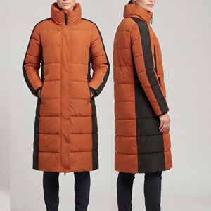 Women's Outdoor Padded Winter Long <b>Coat</b> Outerwear <b>Bubble</b> Puffer Long <b>Coat</b> Ladies Stand Collar Padded Puffer Long <b>Coats</b> Women - Product Image 6