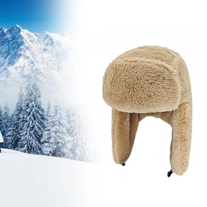 Sombrero de invierno de piel personalizado Sombrero de soldado extraíble Trapper Hunter Headwear con orejeras Sombrero de aviador para hombres y mujeres - Product Image 6