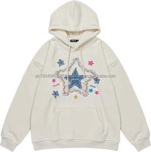 Men's <b>Vintage</b> <b>Oversized</b> Pullover Hoodie Heavyweight 100% Cotton Fleece <b>Sweatshirt</b> Embroidered Solid Pattern XL Size - Product Image 1