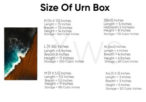 กล่องใส่เถ้ากระดูกทำมือจากไม้พะยูง: กล่องเก็บของที่ระลึกเรซิ่นสีดำลายมหาสมุทร สำหรับใส่เถ้ากระดูกมนุษย์ ขนาดกลาง 9x5.5 นิ้ว - Product Image 2