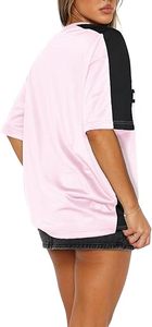 Camisetas de Cuello Redondo Extra Grandes para Mujer, Estilo Y2K, Camisetas de Jersey, Tops para Mujer - Product Image 5