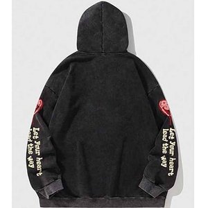 Unisex Oversized Zip Hoodie With Skeleton Print And Heart Design Casual Streetwear Sweatshirt For Autumn - Product Image 2