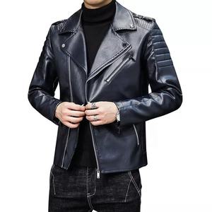 Chaquetas de Cuero con Logotipo Personalizado de Alta Calidad para Hombre, Color Sólido, Nuevo Estilo, Ropa Exterior de Moda de Alta Calidad - Product Image 5