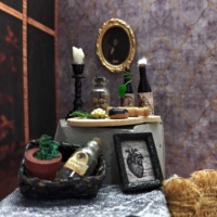 Miniature 1:12 sorcière atelier meubles bois et papier bricolage jouets pour maison de poupée décor pour sorcière thème décorations