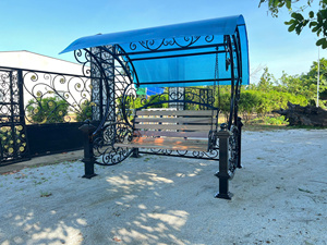 Premium Metal <b>Swing</b> Chair with Wrought Iron Decorative Design for Outdoor Garden Patio Villa Furniture with elegant style use - Product Image 3