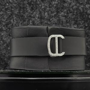 Luxury Mechanical Stainless Steel Moissanite Round Cut Half <b>Iced</b> <b>Out</b> <b>Watch</b> with Black Leather Strap Classic Date Roman Features - Product Image 4