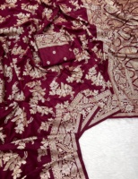 Saree Sutra Khadi RN Pure Soft, Sari India Modern Bebas Kerut Cepat Kering, Pakaian Tradisional untuk Pernikahan, Pesta, Semua Musim