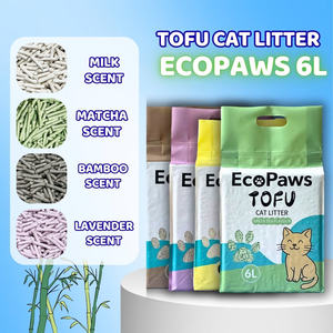 Litière pour chat EcoPaw en tofu naturel 2,5 kg, fibres de soja, biodégradable, faible teneur en poussière, contrôle efficace des odeurs, agglomération rapide - Product Image 6