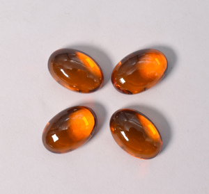 Cabujón ovalado de citrino naranja de laboratorio con base plana, 11x9 mm, piedra preciosa suelta calibrada para joyería - Product Image 2