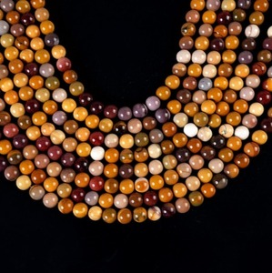 Natural Mookaite Jasper Smooth Round <b>Beads</b> Strands 4MM 6MM 8MM 10MM <b>Loose</b> <b>Beads</b> For Jewelry Making From Indian Wholesaler Bulk - Product Image 3