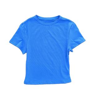 Camiseta de Yoga de Manga Corta para Mujer, Color Sólido, Suave y Transpirable, para Entrenamiento Integral, con Ombligo Expuesto, 100% Personalizable - Product Image 6