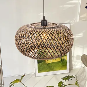 Premium Bamboo Pendant <b>Light</b> with Artisanal Woven Craftsmanship for <b>Dining</b> Rooms Resorts and Hospitality Projects - Product Image 4
