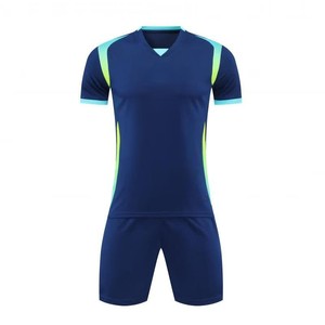 Custom Black Soccer Jersey Set Breathable Winter Polyester Quick Dry Shirt Shorts Unisex Teamwear OEM Bulk Wholesale Supplier - Product Image 5