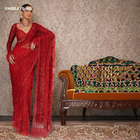 Nouvelle arrivée de vêtements de mariage, sari de qualité supérieure en filet avec broderie de paillettes, fournisseur de sari d'Inde, sari love