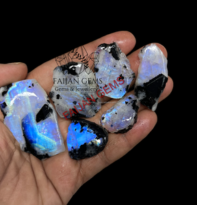 Gran Lote de Piedras Preciosas de Piedra Lunar Arcoíris Blanca Natural en Bruto, Cabujón, Piedra Suelta para Joyería, Certificada por Terceros, No - Product Image 3