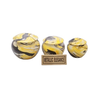 Urna para cenizas de mascotas Urnas con estampado de pata para animales Tamaño de metal Urna para mascotas personalizada Suministro funerario al por mayor - Product Image 5