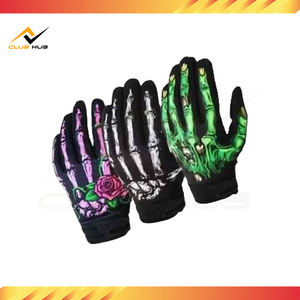Guantes de Motociclismo de Cuero Transpirables y Cálidos Antideslizantes para Verano, con Pantalla Táctil, Diseño Festival Rose Ghost Claw Cross, Directo de Fábrica - Product Image 6