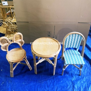 Silla Infantil de Ratán Tejida a Mano de Lujo para Alquiler en Fiestas de Cumpleaños, Muebles para Interiores y Exteriores, OEM, ODM - Product Image 1