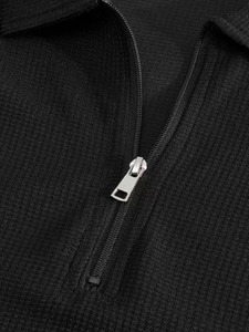 Men's Casual Polo Tracksuit Set Short Sleeve Zip Polo Shirt with Elastic Waist <b>Pants</b> Breathable Summer Sport Two Piece Outfit - Product Image 3