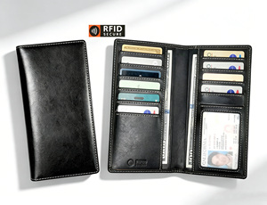 [Retail Price] [In Stock] Castello Vintage Genuine Vegetable Tanned Leather <b>Long</b> <b>Wallet</b> Polyester Lining for Unisex Open Closure - Product Image 1