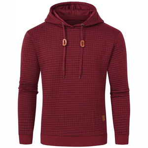 Sudadera con capucha de punto gofrado blanca para hombre, corte regular, estilo casual para otoño, excelente relación calidad-precio, disponible a la venta ahora a un precio muy razonable. - Product Image 4
