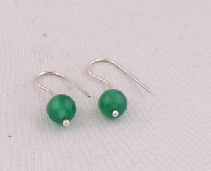 Natural Green Onyx Earring <b>Solid</b> 925 Sterling <b>Silver</b> Handmade Vintage Luxury Drop Earrings for Wedding Anniversary Gift Party - Product Image 1
