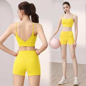 ชุดโยคะออกกำลังกาย 2 ชิ้น สำหรับเด็กผู้หญิง แบบขายส่ง เป็นมิตรกับสิ่งแวดล้อม ยกกระชับสะโพก ลายเรียบ สำหรับผู้ใหญ่ - Product Image 4