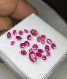 ทับทิมธรรมชาติผสม lot.ru โดยความร้อน ovals.ru สำหรับเครื่องประดับ - Product Image 2