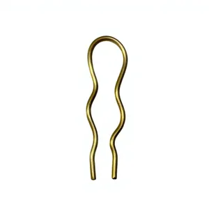 Barrette à cheveux en laiton doré à motif zigzag géométrique, élégante pour femme, idéale pour mariage, Halloween, anniversaire - Product Image 3