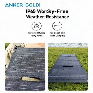 Panneau solaire monocristallin pliable Anker Solix 30W avec revêtement ETFE, support réglable, CE RoHS UKCA - Product Image 1