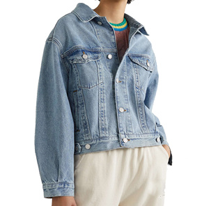 Men's Stonewashed Denim Jacket Button Fly Closure Casual Style Loose Fit 100% Cotton Woven Fabric Winter Wear Breathable - Product Image 2