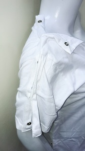 Both Sides Dual Access <b>Post</b> Surgery Rehab Unisex 100% Cotton Men Casual Blank Solid Jersey Short Sleeve 220g Snap Hospital Use - Product Image 3