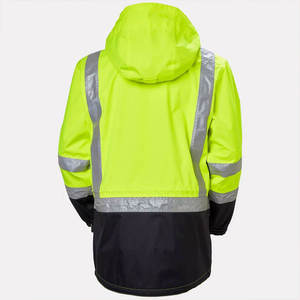 Veste de sécurité unisexe haute visibilité imperméable certifiée CE, parka réfléchissante, manteau de travail robuste pour la construction, avec capuche, haute résistance - Product Image 4