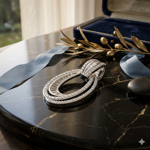 Oferta Especial SHRAMAN DIAMOND - Colgante de Plata 925 con Doble Círculo Geométrico, Chapado en Oro, Estilo Vintage, Lujoso y Brillante para Mujer - Product Image 6