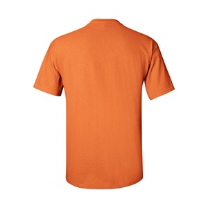 <b>Men's</b> <b>Orange</b> Short Sleeve O-Neck Casual T-<b>Shirt</b> Regular Fit 100% Cotton Jersey Solid Color Plain Design T <b>Shirts</b> For <b>Man</b> - Product Image 5